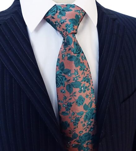 Towergem Extra Long Tie 63" Florals Men's Woven Jacquard Handmade XL Necktie in Saudi Arabia