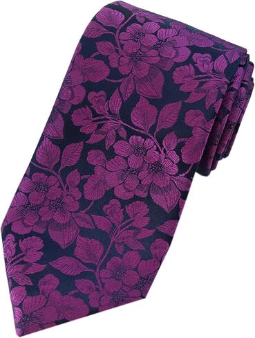 Towergem Extra Long Tie 63" Florals Men's Woven Jacquard Handmade XL Necktie in Saudi Arabia