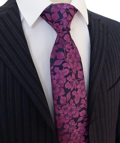 Towergem Extra Long Tie 63" Florals Men's Woven Jacquard Handmade XL Necktie in Saudi Arabia