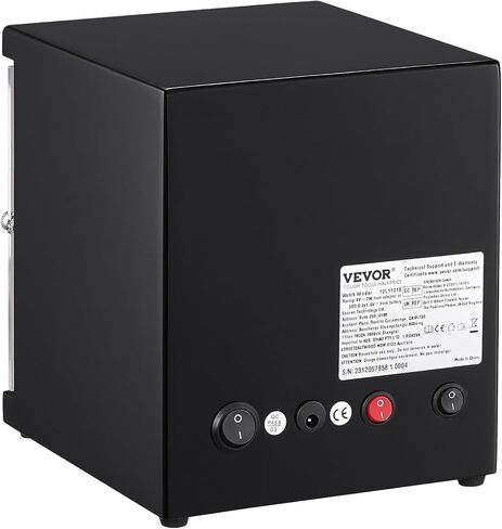 VEVOR Watch Winder للساعة الأوتوماتيكية، مع محرك Mabuchi الياباني فائق الهدوء، وإضاءة LED زرقاء ومحول، وهيكل لوحي عالي الكثافة وPU أسود in Saudi Arabia