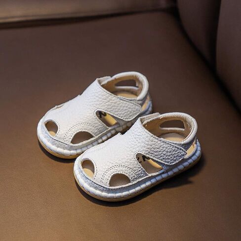 DADAWEN Baby Boys Girls Summer Lightweight Soft Sole Closed-Toe Outdoor Leather Athletic Sandals in Saudi Arabia