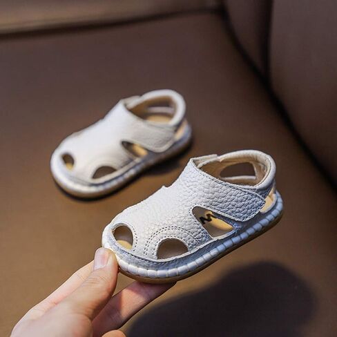 DADAWEN Baby Boys Girls Summer Lightweight Soft Sole Closed-Toe Outdoor Leather Athletic Sandals in Saudi Arabia