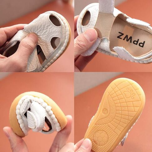 DADAWEN Baby Boys Girls Summer Lightweight Soft Sole Closed-Toe Outdoor Leather Athletic Sandals in Saudi Arabia