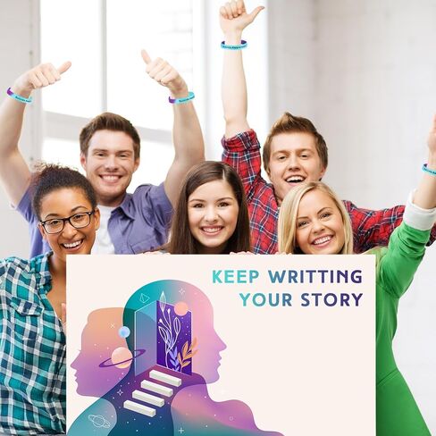 Syhood 100 Pcs Suicide Prevention Awareness Wristband Bracelet Purple Blue Silicone Suicide Prevention Wristband Unisex Size Stretch Suicide Awareness Bracelets for Women Men Teen, Silicone, no in Kuwait