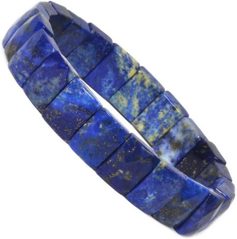 JUSTINSTONES Gem Semi Precious Gemstone 12mm Faceted Rectangle Beads Stretch Bracelet 7 Inch in Kuwait