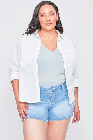 Royalty For Me Women's Plus Size Wannabettabutt Side Slit Hem Shorts Sustainable in Saudi Arabia