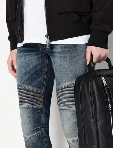 A｜X ARMANI EXCHANGE Men's J27 Mid Tone Skinny Biker Jeans in Saudi Arabia