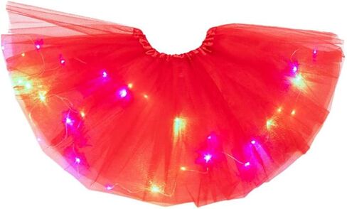 تنورة توتو LED من Eyret تنانير مضيئة بطبقات من التول تنانير الباليه سباركلي للحفلات والرقص توتو التنانير زي للنساء والفتيات in Kuwait
