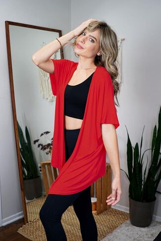 Free to Live 3 Pack Dolman Short Sleeve Cardigan for Women Lightweight Open Front Kimono Fall Sweaters Dressy Casual Cover Up in Saudi Arabia