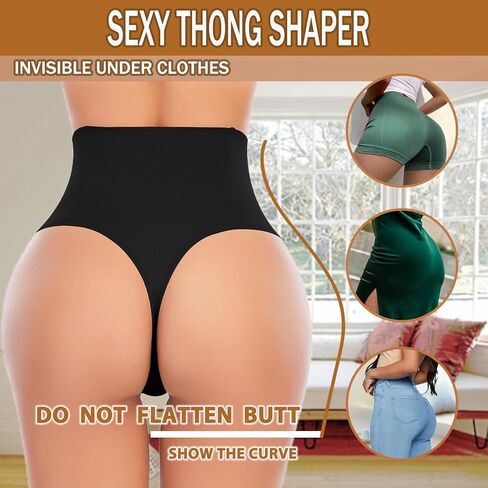 YOIISOPW Thong Shapewear for Women High Waist Body Shaper Tummy Control Girdle Shaping Underwear Seamless Panties in Kuwait