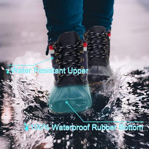 أحذية نسائية من 8 مراوح، أحذية مطر للكاحل مقاومة للماء معزولة دافئة للمطر والشتاء للنساء in Kuwait