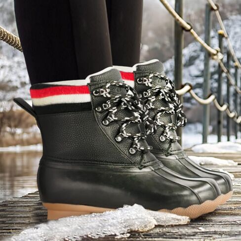 أحذية نسائية من 8 مراوح، أحذية مطر للكاحل مقاومة للماء معزولة دافئة للمطر والشتاء للنساء in Kuwait