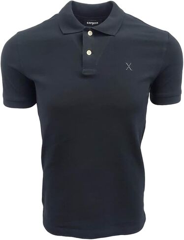 قميص بولو بيكيه عصري للرجال من Express (متوسط، أسود X) in Kuwait