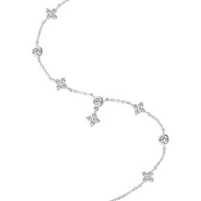 Moissanite Bracelet for Women, 925 Sterling Silver Adjustable Bracelets D-E Color Imitation-diamond Jewelry Birthday Mothers Day Gifts for Her