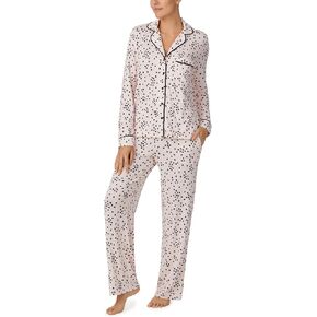 Kate Spade New York Long Sleeve Sweater Knit Notch Collar PJ Set in Saudi Arabia