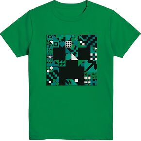 Minecraft Boys Video Game T-Shirt - Black and Green Creeper Face - Official Shirt in Kuwait