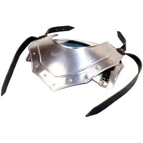 AnNafi® RENAISSANCE ARMOR GORGET NECKPLATE | 18 GAUGE STEEL DARK WARRIOR ARMORY NECK PROTECTOR | FULLY FUNCTIONAL KNIGHTS TEMPLAR CRUSADER MEDIEVAL COSTUME in Kuwait