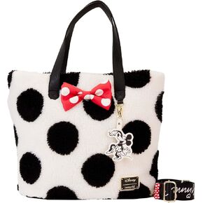 Loungefly Disney Minnie Mouse Rocks the Dots Classic Sherpa Tote Bag in Kuwait