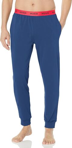 HUGO mens Bold Logo Waistband Cotton Lounge Joggers Casual Pants in Kuwait