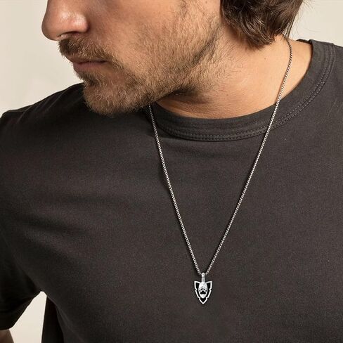 Protection Necklace 925 Sterling Silver Anubis Ankh Medusa Bastet Satanic Tetragrammaton Pendant Necklace Amulet Necklace Ancient Egyptian Greek Mythology Jewelry Gifts for Men Women in Kuwait