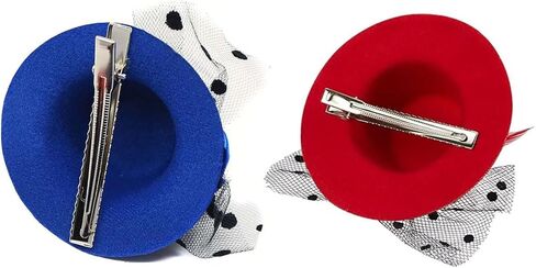 5 قطع من قبعات حفلات الشاي الصغيرة من ليكتيست للنساء رائعة للفتيات والنساء في 5 ألوان، تصميم بمشبك، مشابك قبعة صغيرة مع زهور شريطية للنساء والفتيات (4 بوصات) in Kuwait