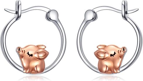 PELOVNY Christmas Gifts Women's Earrings Dog Frog Butterfly Earrings 925 Sterling Silver Animal Hoop Earrings for women Animal Jewelry Gift for Women Her in Kuwait