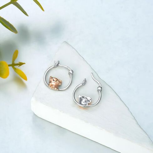 PELOVNY Christmas Gifts Women's Earrings Dog Frog Butterfly Earrings 925 Sterling Silver Animal Hoop Earrings for women Animal Jewelry Gift for Women Her in Kuwait