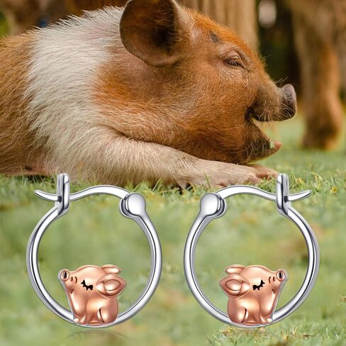 PELOVNY Christmas Gifts Women's Earrings Dog Frog Butterfly Earrings 925 Sterling Silver Animal Hoop Earrings for women Animal Jewelry Gift for Women Her in Kuwait