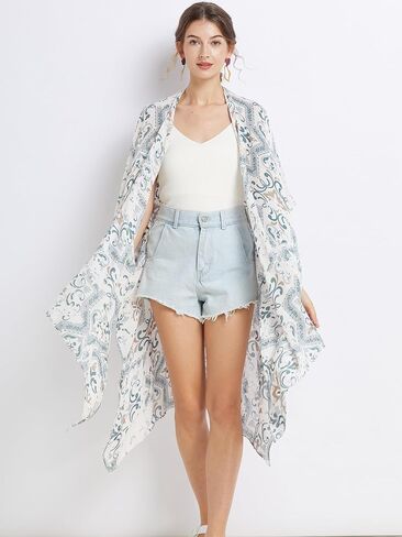 Kimonos for Women Casual Swimsuit Coverup Lightweight Boho Kimono Cardigans for Summer in Saudi Arabia