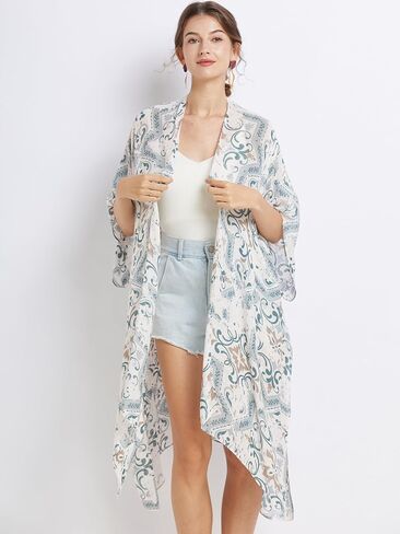 Kimonos for Women Casual Swimsuit Coverup Lightweight Boho Kimono Cardigans for Summer in Saudi Arabia