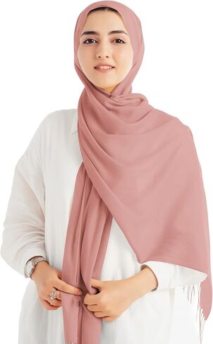 Xirhoot Hijab Cotton Hijab Hijab Scarf for Women Muslim Head Scarf for Women Hijab for Women Hajib in Saudi Arabia