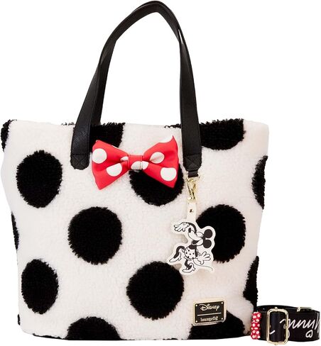 Loungefly Disney Minnie Mouse Rocks the Dots Classic Sherpa Tote Bag in Kuwait