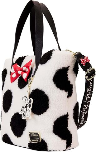 Loungefly Disney Minnie Mouse Rocks the Dots Classic Sherpa Tote Bag in Kuwait