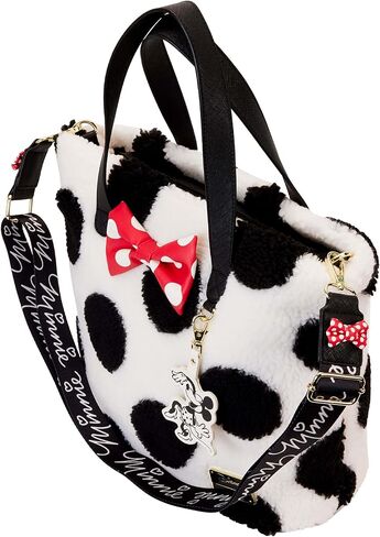 Loungefly Disney Minnie Mouse Rocks the Dots Classic Sherpa Tote Bag in Kuwait