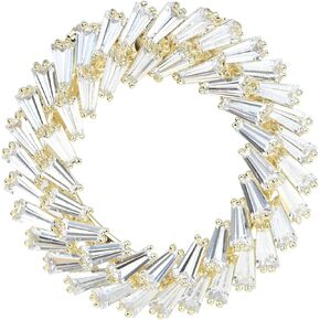 Women Crystal Pearl Bow Flower Scarf Buckle Shawl Holder Ring Scarves Cardigan Open Circle Clips Multifunctional Brooch Jewelry in Kuwait