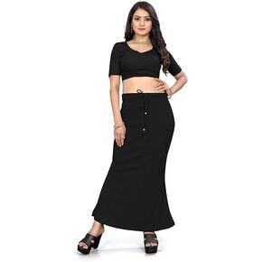 Smizzy Lycra ملابس داخلية للساري الهندي قابلة للتعديل للنساء، ملابس داخلية للسيدات، أسود (2XL) in Kuwait