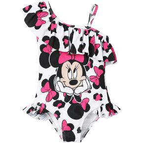 Disney Mickey and Friends Girls One Piece Swimsuits Ruffles Swimwear Beach Sport Bathing Suit