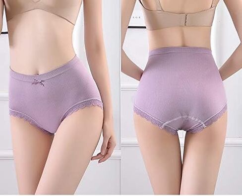 جوارب PACKO SOCKS مكونة من 6 قطع ملابس داخلية عالية الخصر بعد الولادة وملابس داخلية على شكل حرف C بعد الولادة - قماش فائق النعومة وقابل للتمدد in Kuwait