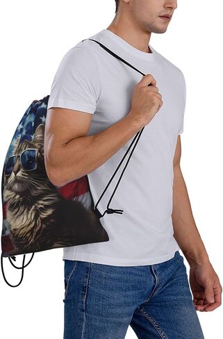 TumzfhQ Cat Drawstring Backpack Bag for Men Women Kids Boys Girls Sports Gym Dance Yoga Sackpack in Saudi Arabia
