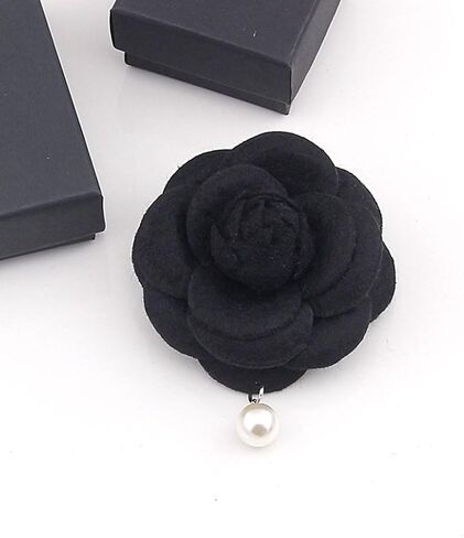 كبير النسيج زهرة بروش زهرة اللؤلؤ بروش دبابيس للنساء كاميليا روز بروش دبابيس لذيذ اليدوية مشبك شعر زهرة بروش لحفل الزفاف in Kuwait