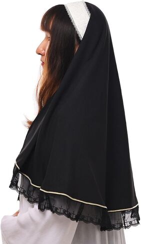 BLESSUMEChurch Nun Hat Nun Veil Headband لزي شيطاني Nun in Saudi Arabia