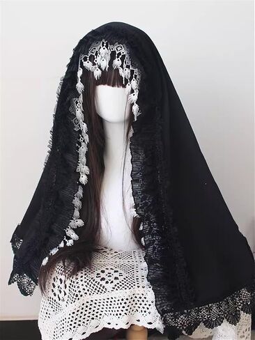 BLESSUMEChurch Nun Hat Nun Veil Headband لزي شيطاني Nun in Saudi Arabia
