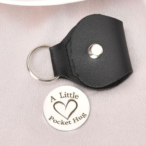 Sisadodo Pocket Hug Token Long Distance Relationship Keepsake Gifts for Women Birthday Christmas Gifts With Leather Keychain in Saudi Arabia