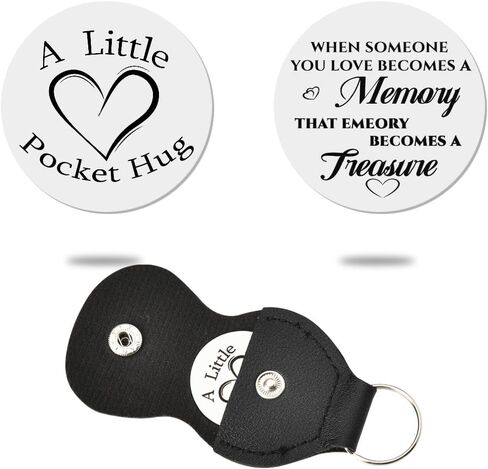 Sisadodo Pocket Hug Token Long Distance Relationship Keepsake Gifts for Women Birthday Christmas Gifts With Leather Keychain in Saudi Arabia