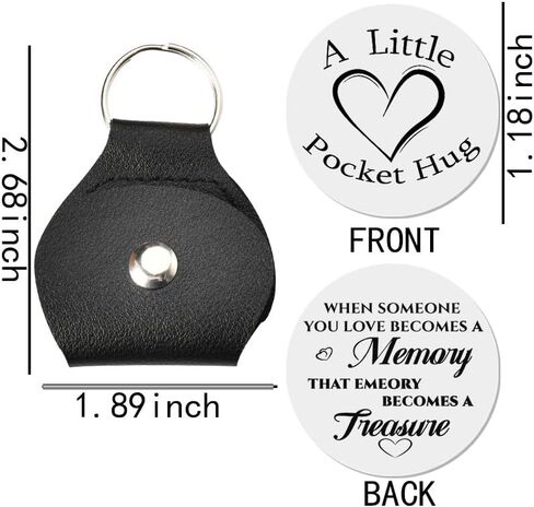 Sisadodo Pocket Hug Token Long Distance Relationship Keepsake Gifts for Women Birthday Christmas Gifts With Leather Keychain in Saudi Arabia