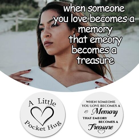 Sisadodo Pocket Hug Token Long Distance Relationship Keepsake Gifts for Women Birthday Christmas Gifts With Leather Keychain in Saudi Arabia