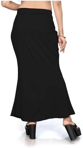 Smizzy Lycra Adjustable Indian Saree Shapewear for Women Petticoat Smooth Curve Peticote Innerwear for Ladies,BLACK (2XL) in Kuwait
