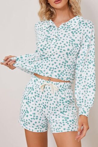 طقم بيجامة على شكل قلب من LYCY للنساء في عيد الحب طقم بيجامات ناعم مطبوع عليه قطعتين طقم ملابس نوم غير رسمي in Kuwait
