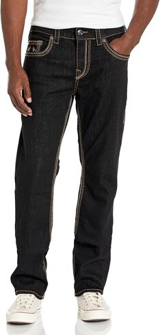 True Religion Men's Ricky Straight Big Qt Stitch Flap Jean in Saudi Arabia