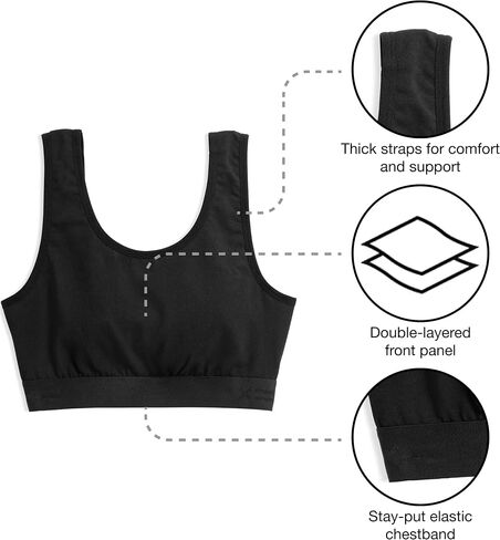 TomboyX Soft Bra, Cotton Scoop-Neck Bralette for Women, Wireless No-Padding Low Impact, (XS-6X) in Saudi Arabia